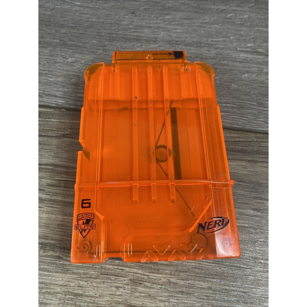 (1) Nerf N-Strike Elite Dart Gun 6 Round Ammo Magazine Clip